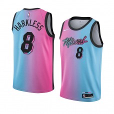 Miami Heat Maurice Harkless Blue Pink Rainbow City Jersey 2020 Trade