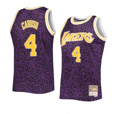 Los Angeles Lakers Alex Caruso Wildlife Hardwood Classics Jersey Purple