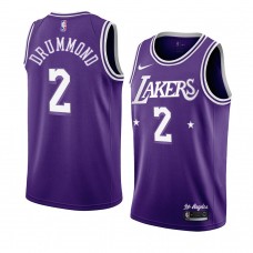 Los Angeles Lakers Andre Drummond 2021-22 City Edition Throwback 60s Jersey Purple