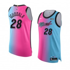 Andre Iguodala Miami Heat Viceversa Authentic City Edition Jersey 2020-21 Blue Pink