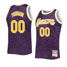 Los Angeles Lakers Custom Wildlife Hardwood Classics Jersey Purple