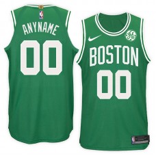 Men's Boston Celtics #00 Custom Green GE Patch Jersey