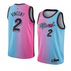 Gabe Vincent Miami Heat City Edition Rainbow Jersey 2020-21 Blue Pink