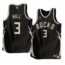 Milwaukee Bucks George Hill 2022-23 Statement Edition Jersey Black