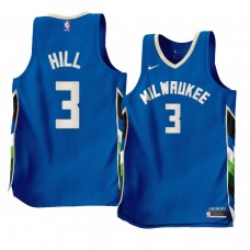 George Hill Milwaukee Bucks City Edition 2022-23 Jersey Blue Men