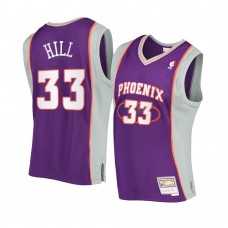 Phoenix Suns #33 Grant Hill Hardwood Classics Authentic Jersey Purple