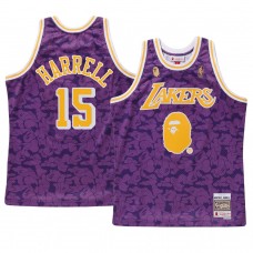 Los Angeles Lakers Montrezl Harrell Purple BAPE X Mitchell Ness Jersey Hardwood Classics