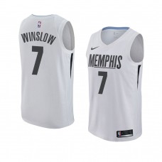 Memphis Grizzlies Justise Winslow White MLK50 Jersey