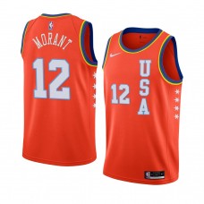 Ja Morant Memphis Grizzlies 2021 NBA Rising Star Jersey USA Team Orange