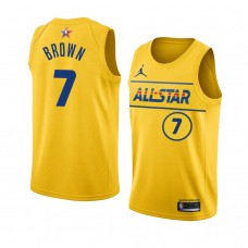 Boston Celtics Jaylen Brown 2021 NBA All-Star Game TEAM LEBBRON player jersey Gold