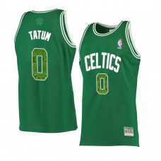 Celtics Jayson Tatum Men's Snakeskin Hardwood Classics Jersey Green
