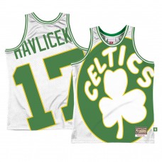 Boston Celtics John Havlicek Big Face 2.0 Swingman Jersey White