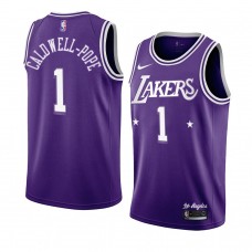 Los Angeles Lakers Kentavious Caldwell-Pope 2021-22 City Edition Throwback 60s Jersey Purple