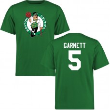 Boston Celtics# 5 Kevin Garnett Short Sleeved T-Shirt Green Jersey