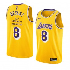 Kobe Bryant Los Angeles Lakers RIP Jersey Gold