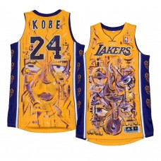 Kobe Bryant Los Angeles Lakers Street Artists Jeff Hamilton Collaboration Jersey Gold