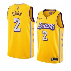 Men's Los Angeles Lakers Quinn Cook Gold Jersey - City Edition
