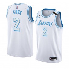 2020-21 Los Angeles Lakers Quinn Cook Honor Kobe and Gigi Jersey