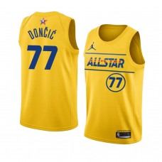 Dallas Mavericks Luka Doncic 2021 NBA All-Star Game TEAM LEBBRON player jersey Gold