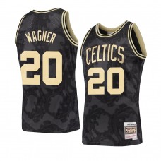 Boston Celtics Moritz Wagner Gold Toile Swingman Jersey Black