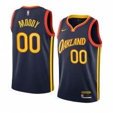 Warriors Moses Moody 2021 NBA Draft First Round Pick city edition Jersey Navy