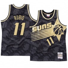Phoenix Suns Ricky Rubio Black Black Toile Jersey
