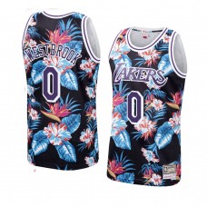 Los Angeles Lakers Russell Westbrook 2021 Floral Fashion HWC Mesh Jersey Multi-color