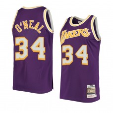 Shaquille O'Neal Los Angeles Lakers 1984 Hardwood Classics Authentic Jersey Mitchell & Ness 1984 Purple