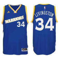 Golden State Warriors# 34 Shaun Livingston 2016-17 Crossover Alternate Blue Jersey