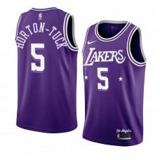 Los Angeles Lakers Talen Horton-Tucker 2021-22 City Edition Throwback 60s Jersey Purple