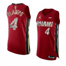 Miami Heat Victor Oladipo NBA 75th Diamond Badge Authentic Jersey Red