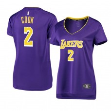 Women's Los Angeles Lakers Quinn Cook Fast Break Replica Jersey Purple