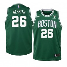 Youth Boston Celtics #26 Aaron Nesmith Icon Vistaprint Patch Jersey Kelly Green
