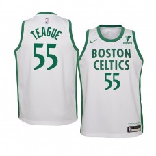 Youth Boston Celtics #55 Jeff Teague 2020-21 City Vistaprint Patch White Jersey