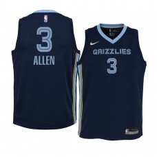 Youth Memphis Grizzlies #3 Grayson Allen 2020-21 Icon Jumpman Navy Jersey