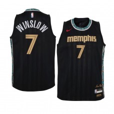 Youth Memphis Grizzlies #7 Justise Winslow 2020-21 City New Uniform Black Jersey