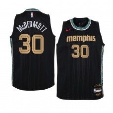 Youth Memphis Grizzlies #30 Sean McDermott 2020-21 City Edition Black Jersey