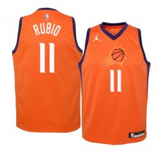 Youth Phoenix Suns #11 Ricky Rubio Statement Jumpman Jersey Orange
